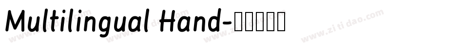 Multilingual Hand字体转换